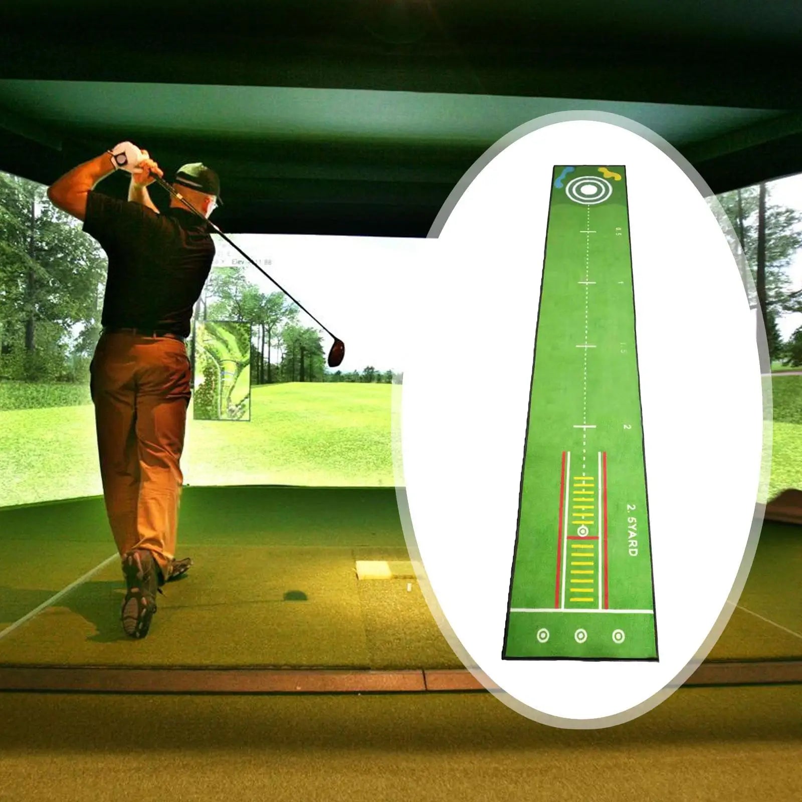 The Precision – Portable Golf Putting Mat | Indoor & Outdoor Practice Trainer