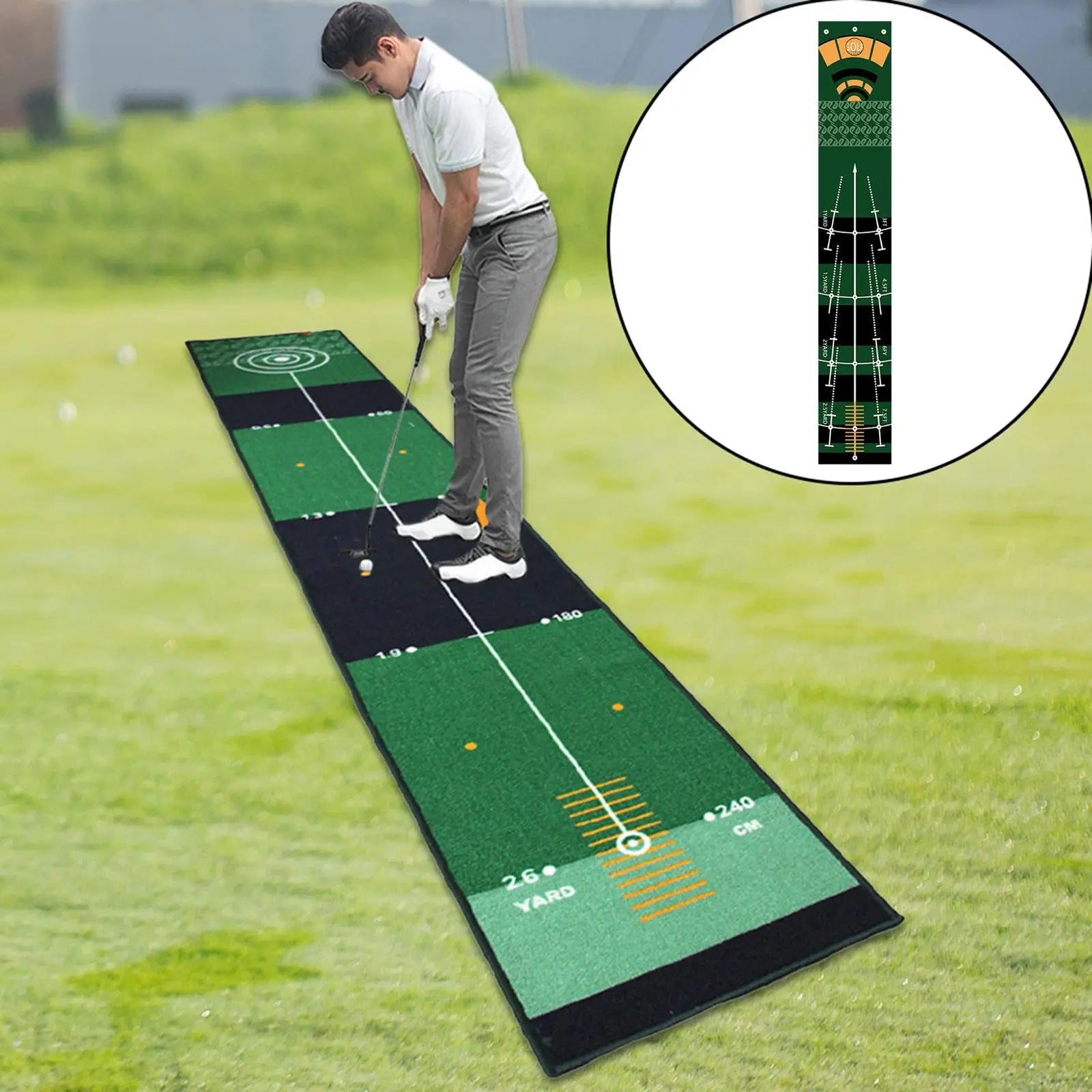 The Precision – Portable Golf Putting Mat | Indoor & Outdoor Practice Trainer
