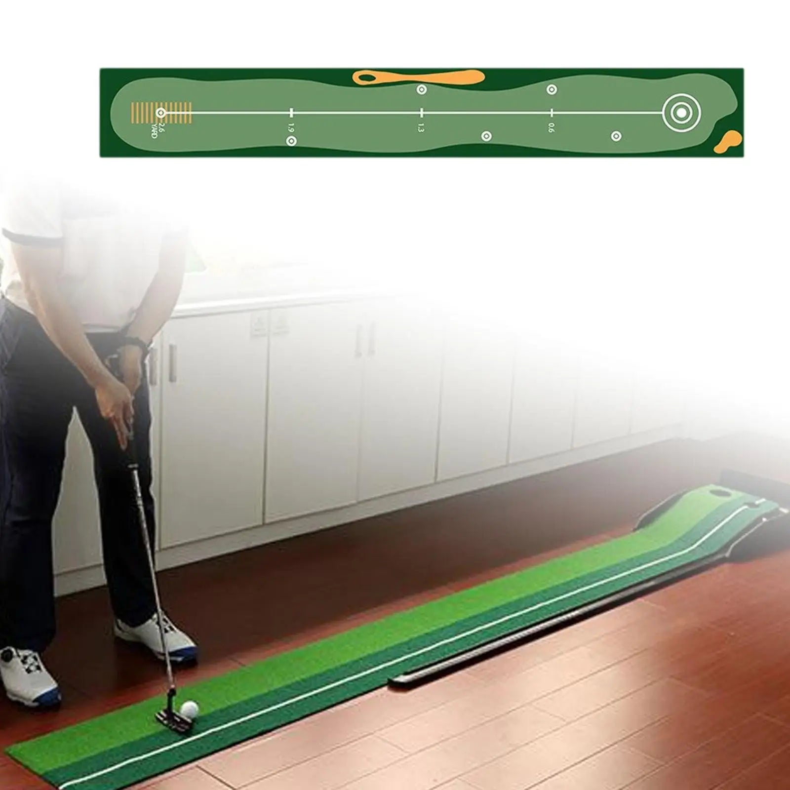 The Precision – Portable Golf Putting Mat | Indoor & Outdoor Practice Trainer