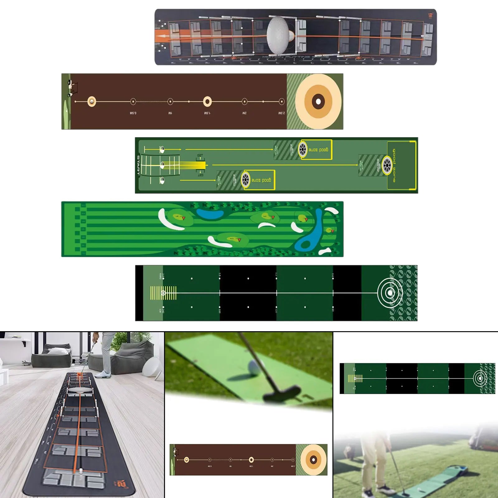 The Precision – Portable Golf Putting Mat | Indoor & Outdoor Practice Trainer