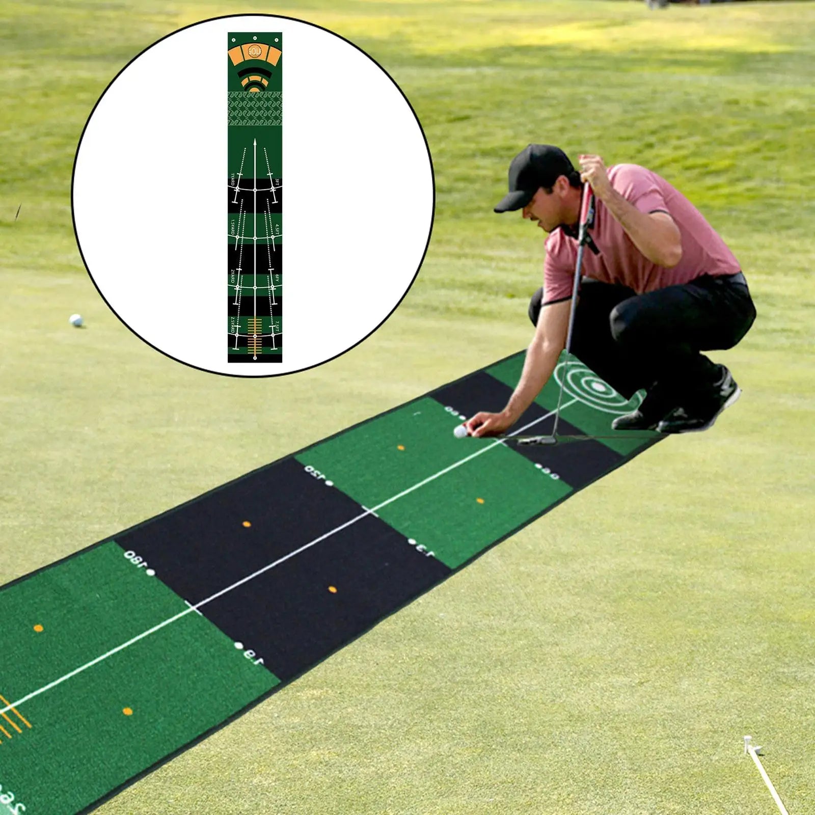 The Precision – Portable Golf Putting Mat | Indoor & Outdoor Practice Trainer