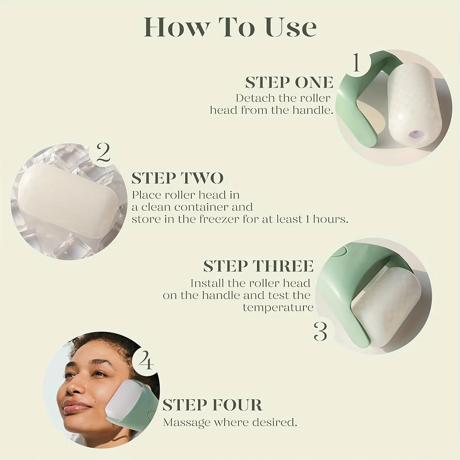 Large Facial Cooling Beauty Massage Roller