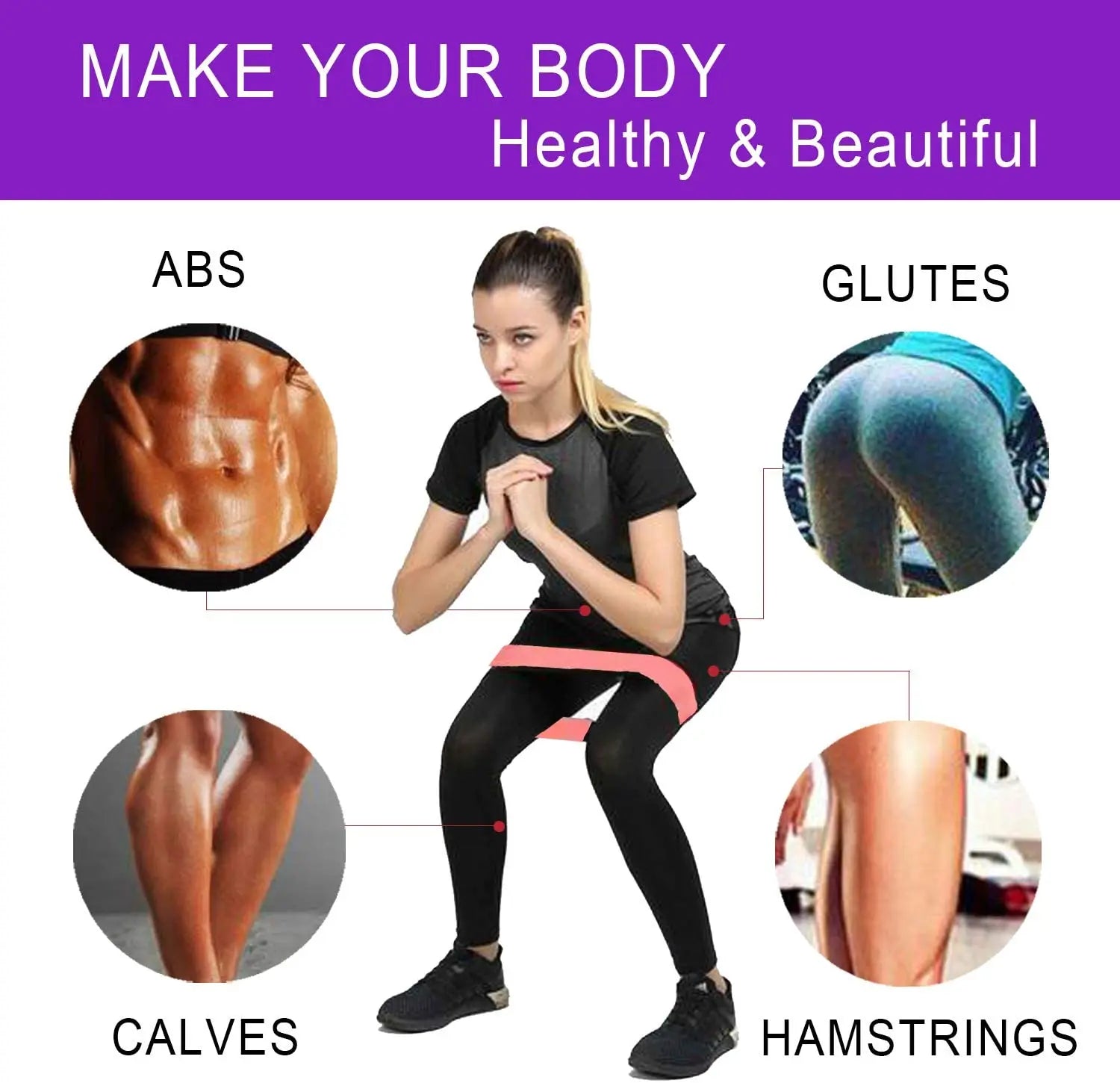 Yoga/Fitness/ Exercise Training Hip Tension Band
