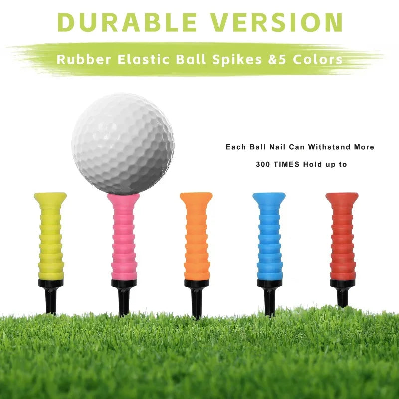 Premium Performance Rubber Golf Tees (5 Pack)