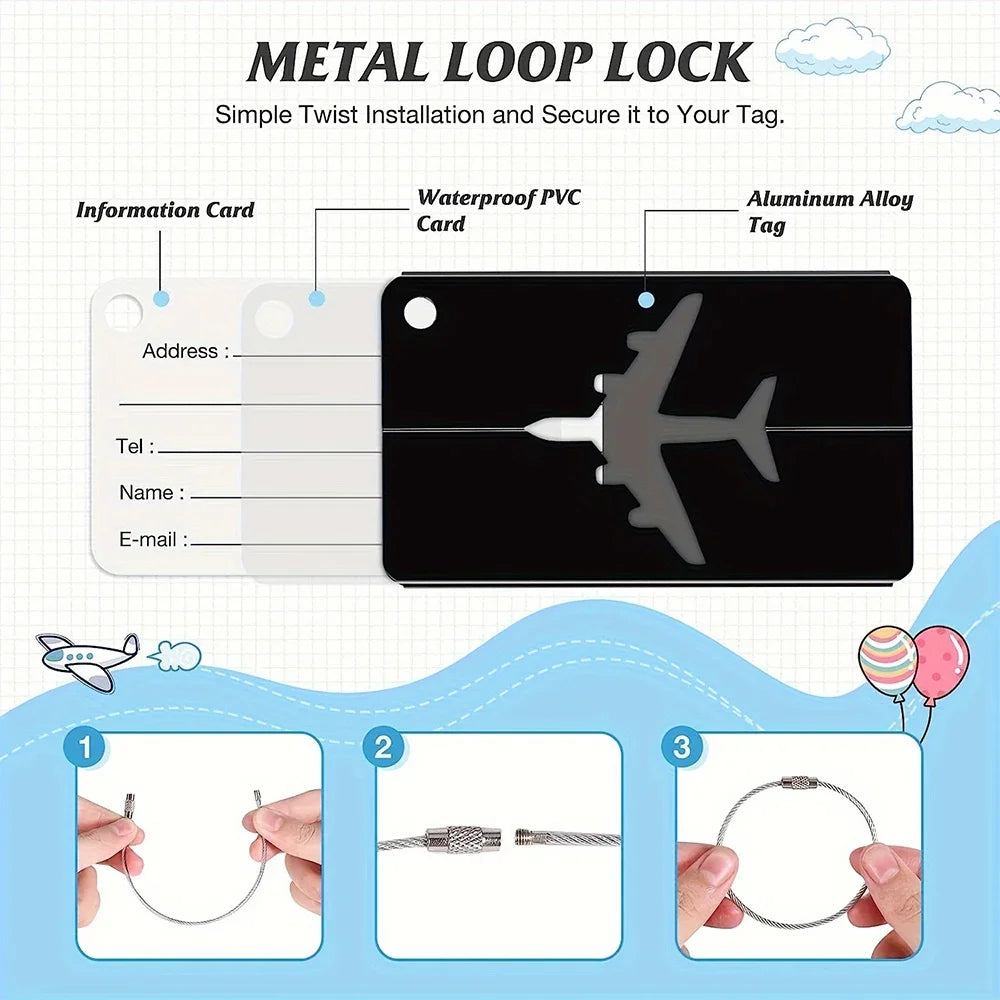 Premium Aluminum RFID Luggage Tag