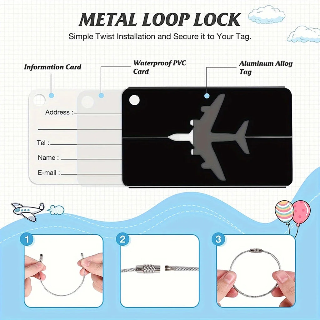 Premium Aluminum RFID Luggage Tag