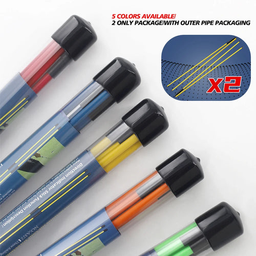 5 Color Golf Accessories Alignment Stick- 2 Sets 48inch Alignment Collapsible Training Tools