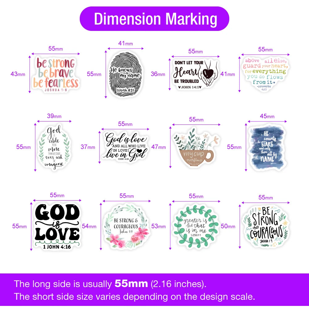 Inspirational Bible Verses Stickers
