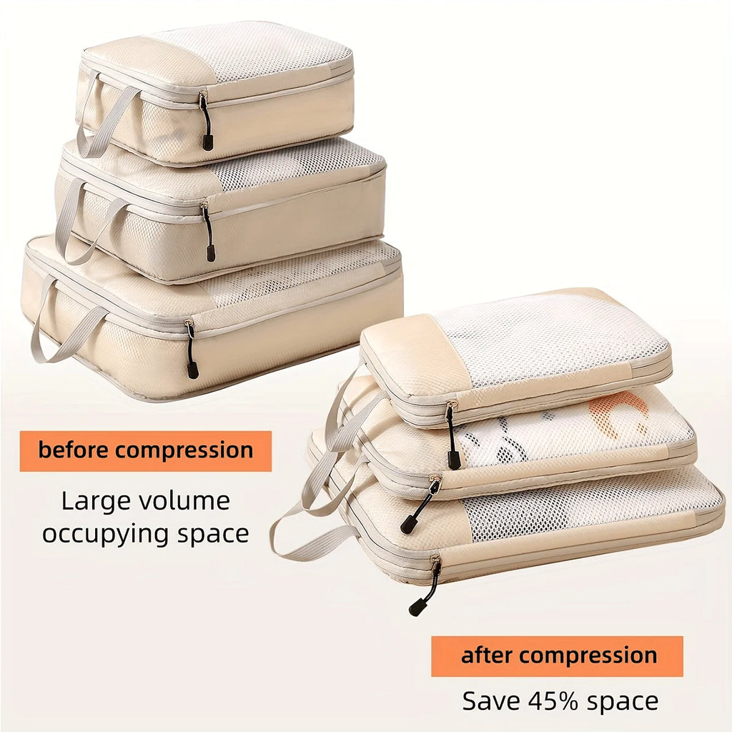 Premium Compression Packing Cube Set