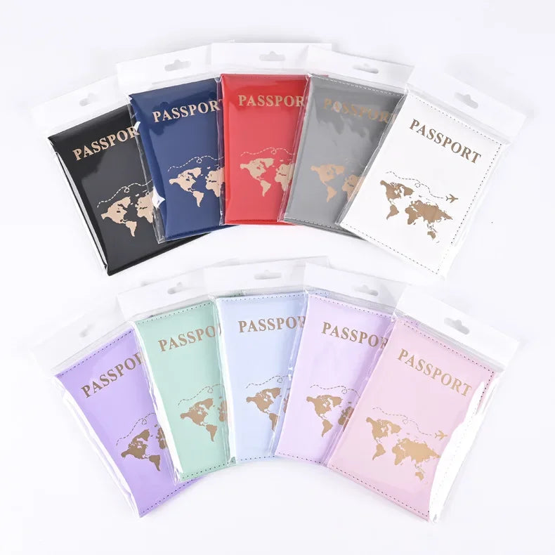 Women Men Travel Passport Holder Case Set Women Men Travel Passport Protective Cover Bags Luggage Tags Bags Travel Accessories
