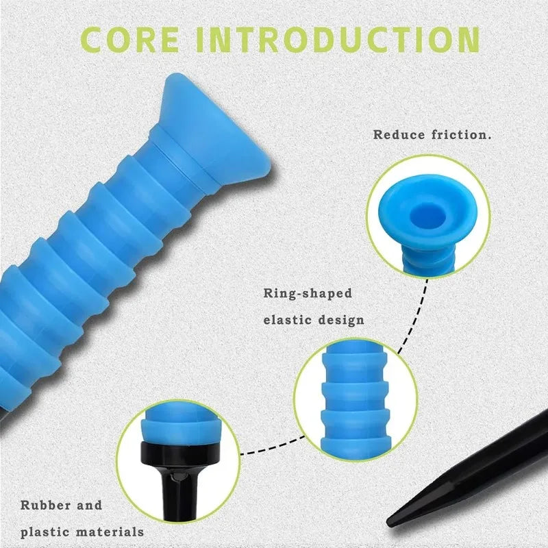 Premium Performance Rubber Golf Tees (5 Pack)